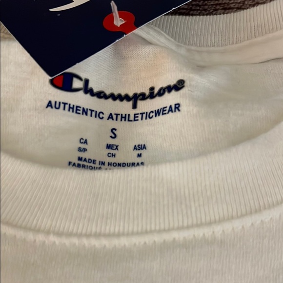 Champion Classic White Tee with Logo - Picture 3 of 5